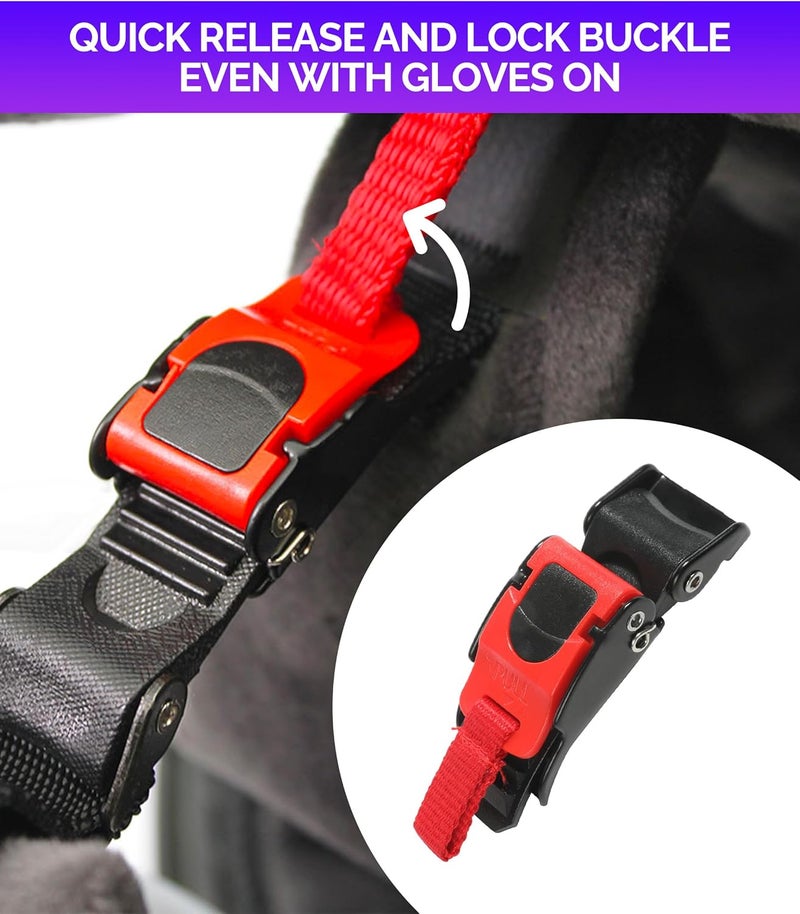RACOONA Helmet Button Buckle,Motorcycle Helmet Quick Release Buckle Strap Locks,Car Accessories otorcycle Helmet Speed Clip Quick Release Chin Strap Button,Bike Helmet Clip Buckle,Fits for Any Helmet - Image 5